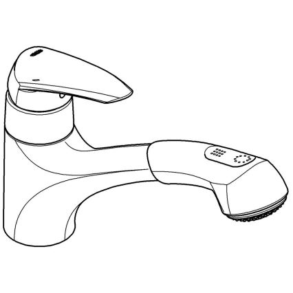 GROHE 32257001 - Köögivalamu segisti EURODISC läikiv kroom