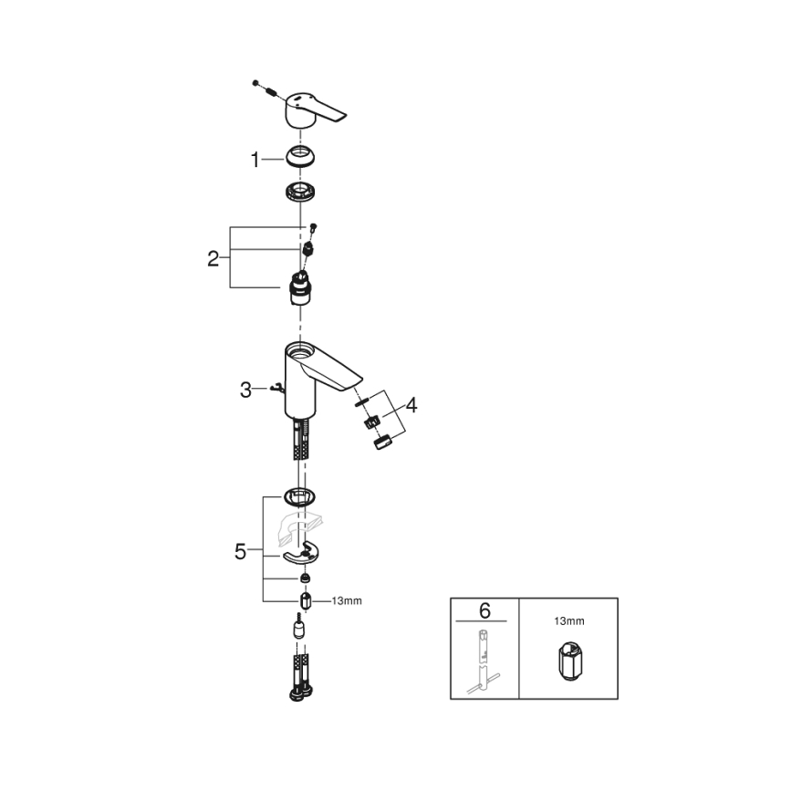 GROHE 32277002 - START valamu segisti, suurus S, läikiv kroom