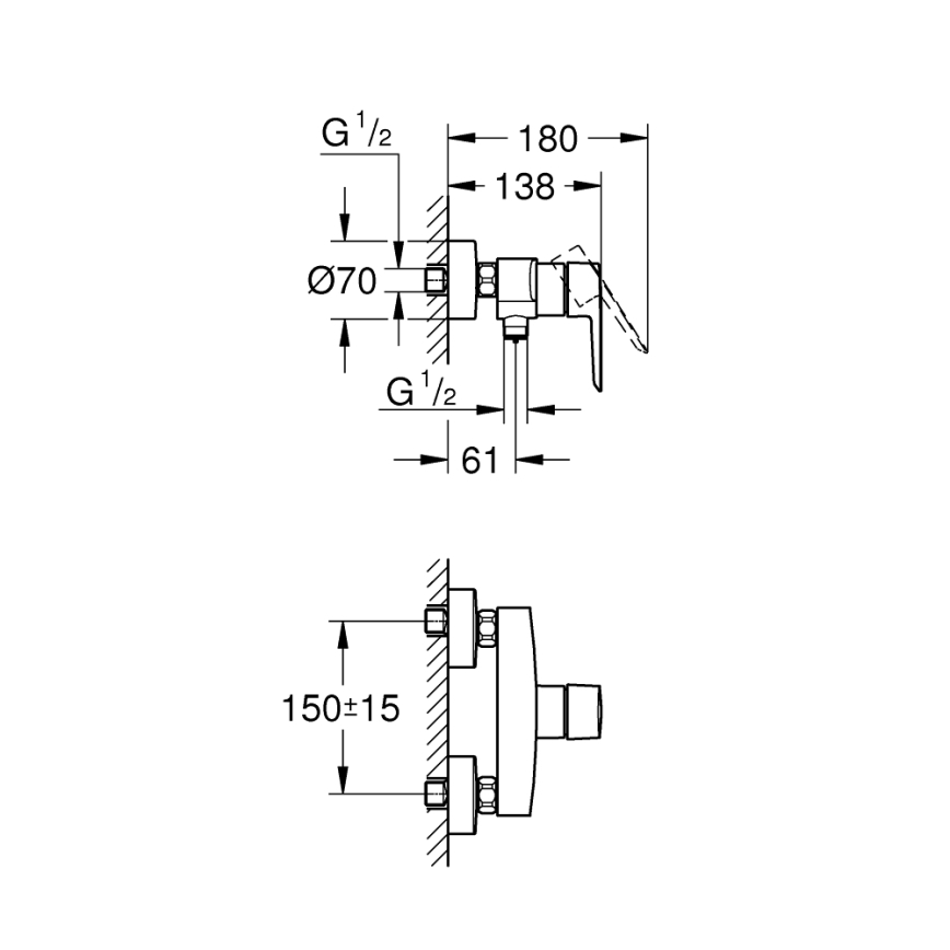 GROHE 322792432 - Dušisegisti START DN 15 must