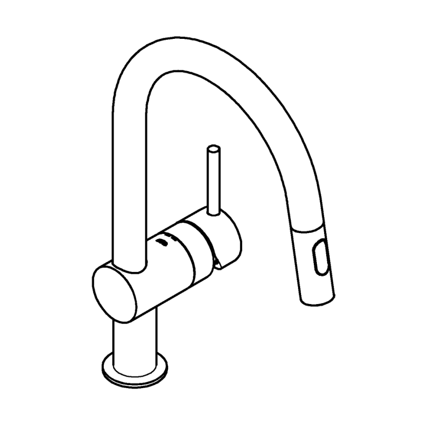 GROHE 32321002 - Köögisegisti A, läikiv kroom