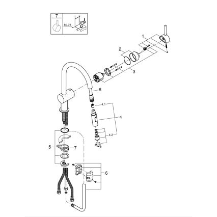 GROHE 32321002 - Köögisegisti A, läikiv kroom