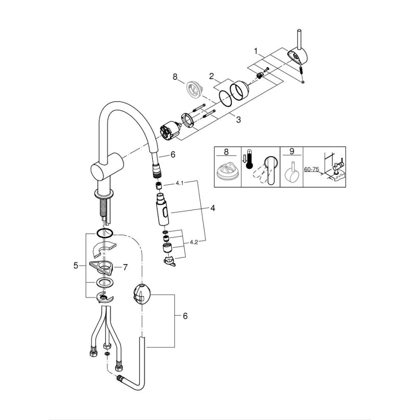 GROHE 32321002 - Köögisegisti A, läikiv kroom
