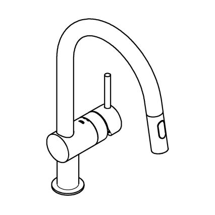 GROHE 32321GN2 - EUROCUBE köögisegisti, kuldse viimistlusega