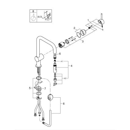 GROHE 32322DC2 - Köögisegisti A roostevaba teras
