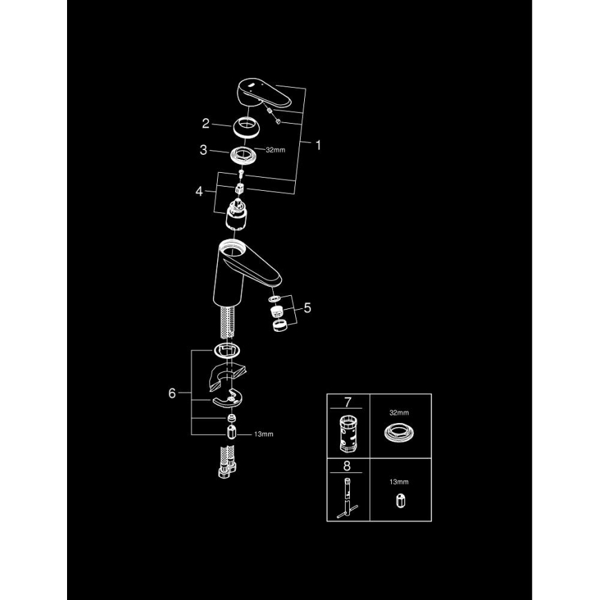 GROHE 3246920E - Valamusegisti EURODISC COSMOPOLITAN, suurus S, kroomitud