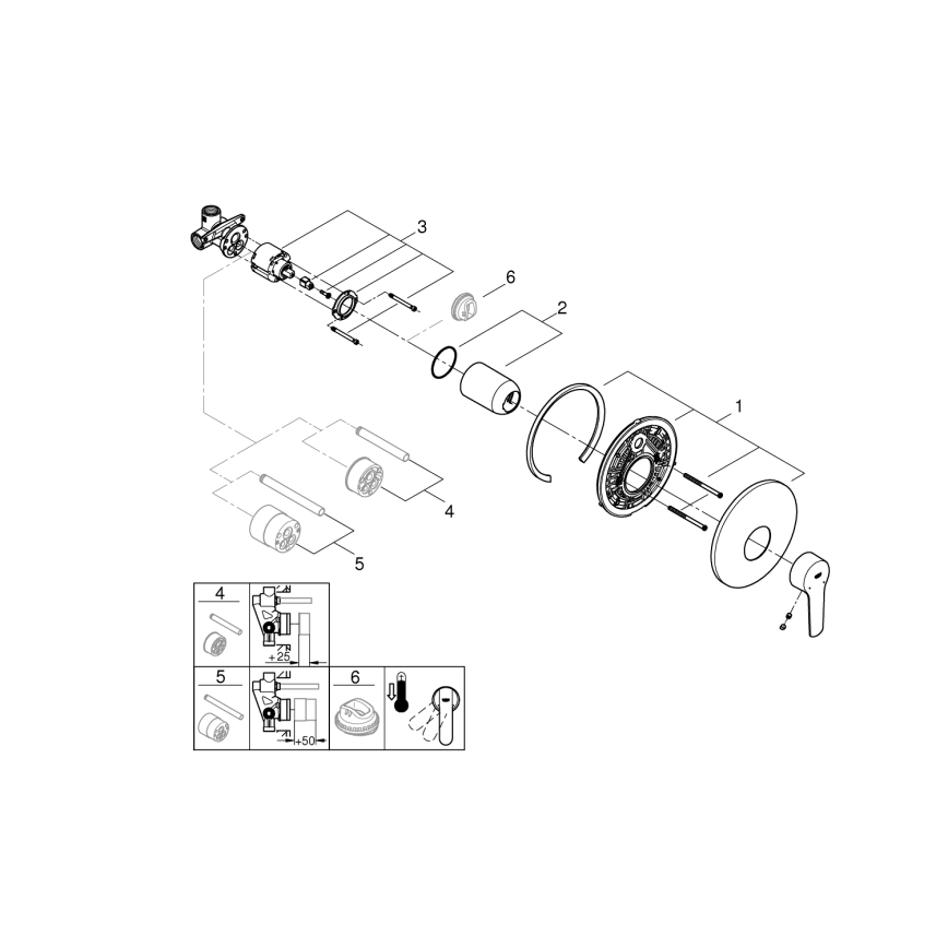 GROHE 32590002 - Dušisegisti START läikiv kroom