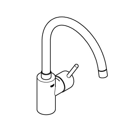 GROHE 32661003 - CONCETTO köögikraan, poleeritud kroom