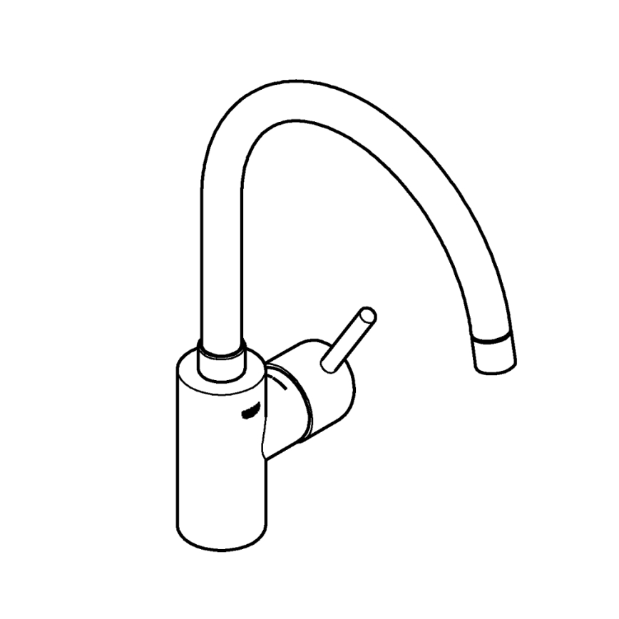 GROHE 32661003 - CONCETTO köögikraan, poleeritud kroom