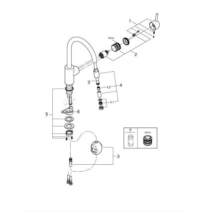 GROHE 32663003 - Valamu segisti CONCETTO 360 mm läikiv kroom