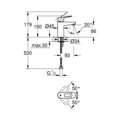 GROHE 32854000 - Valamusegisti BAULOOP, läikiv kroom