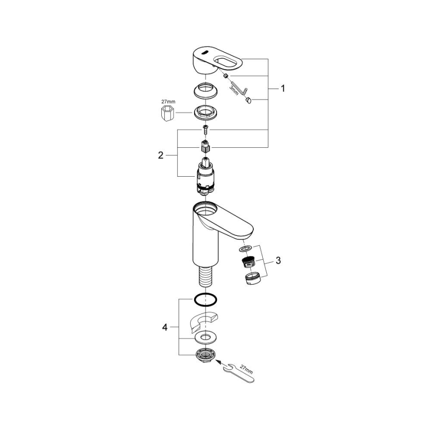 GROHE 32857000 - BAULOOP DN 15 püstventiil, läikiv kroom