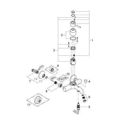 GROHE 32865000 - Vannisegisti BAUCLASSIC DN 15 läikiv kroom