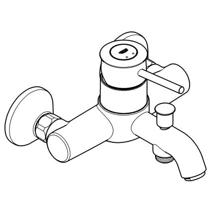 GROHE 32865000 - Vannisegisti BAUCLASSIC DN 15 läikiv kroom