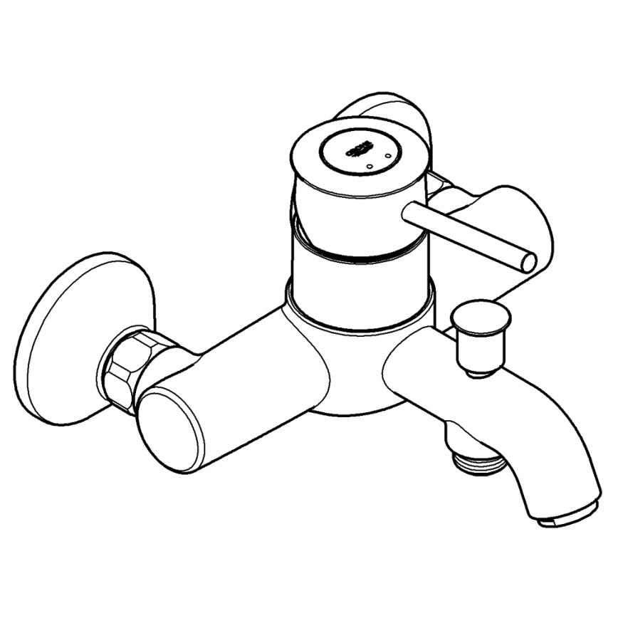 GROHE 32865000 - Vannisegisti BAUCLASSIC DN 15 läikiv kroom