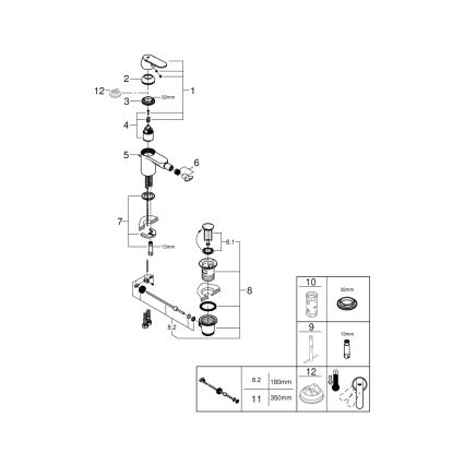 GROHE 32885000 - Bidee segisti GET DN 15 läikiv kroom