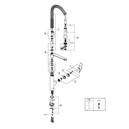 GROHE 32950000 - Köögisegisti K7, läikiv kroom