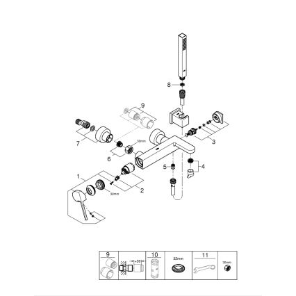 GROHE 33547003 - vannisegisti PLUS, läikiv kroom
