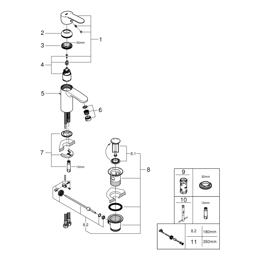 GROHE 3355220E - Valamusegisti EUROSTYLE COSMOPOLITAN, suurus S, kroomitud