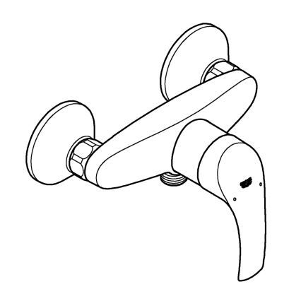 GROHE 33555002 - Dušisegisti EUROSMART DN 15, läikiv kroomviimistlus