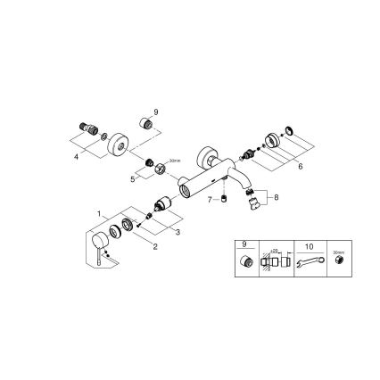 GROHE 33624DL1 - ESSENCE vannisegisti 193 mm, pronks