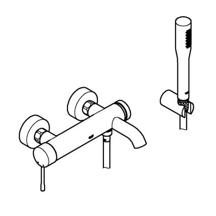 GROHE 33628001 - vannikomplekt koos segistiga ESSENCE DN 15, läikiv kroom