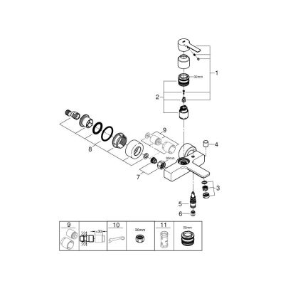 GROHE 33849001 - Vannisegisti LINEARE DN 15 läikiv kroom