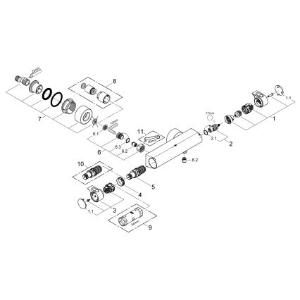 GROHE 34169001 - Termostaatne dušisegisti GROHTHERM 2000 DN 15 kroom