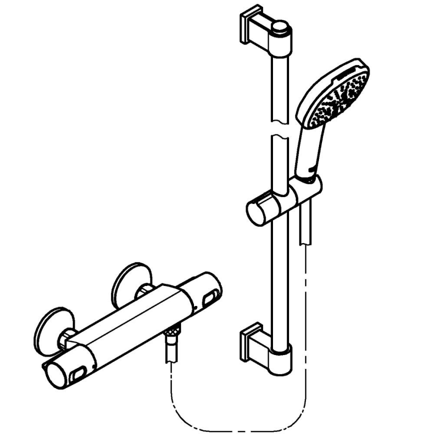 GROHE 34237003 - Termostaatne dušisegisti PRECISION TREND 150 mm kroomitud