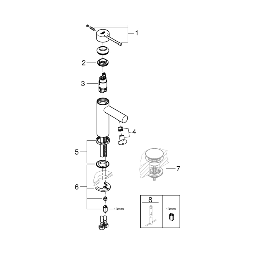 GROHE 34294001 - Valamusegisti ESSENCE DN 15 läikiv kroomviimistlus