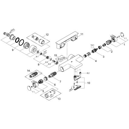 GROHE 34464001 - Termostaatne vannisegisti GROHTHERM 2000 DN 15 läikiv kroom