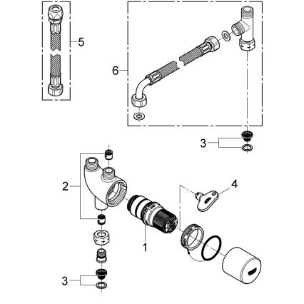 GROHE 34487000 - termostaatiline kaitse kõrvetuste eest GROHTHERM MICRO, kroom