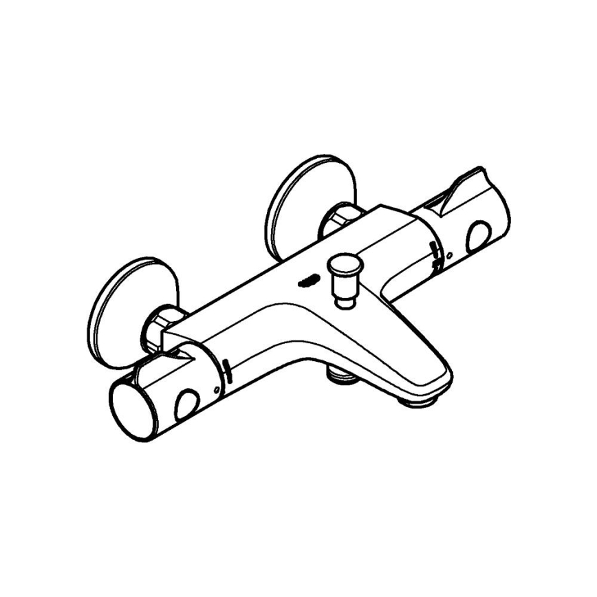 GROHE 34567000 - Termostaatiline vannisegisti GROHTHERM 800 DN 15 läikiv kroom