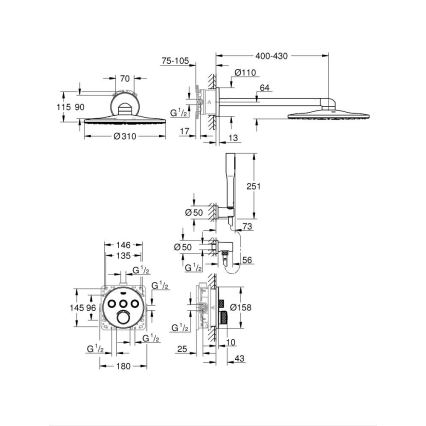 GROHE 34709000 - Dušikomplekt SMARTCONTROL Perfect läikiv kroom