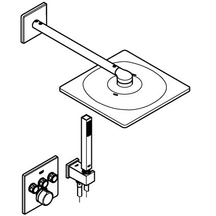 GROHE 34712000 - SMARTCONTROL dušikomplekt 310 × 310 mm, läikiv kroomviimistlus