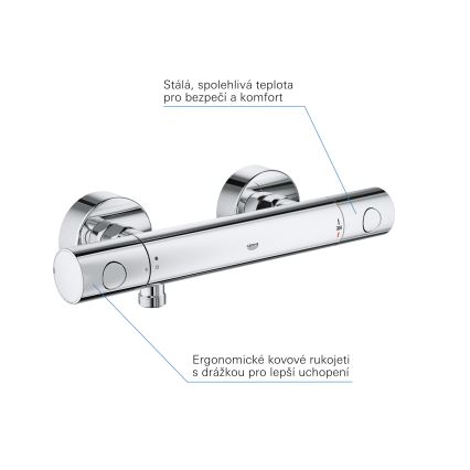 GROHE 34765000-Termostaatne dušisegisti GROHTHERM COSMOPOLITAN DN 15 kroom
