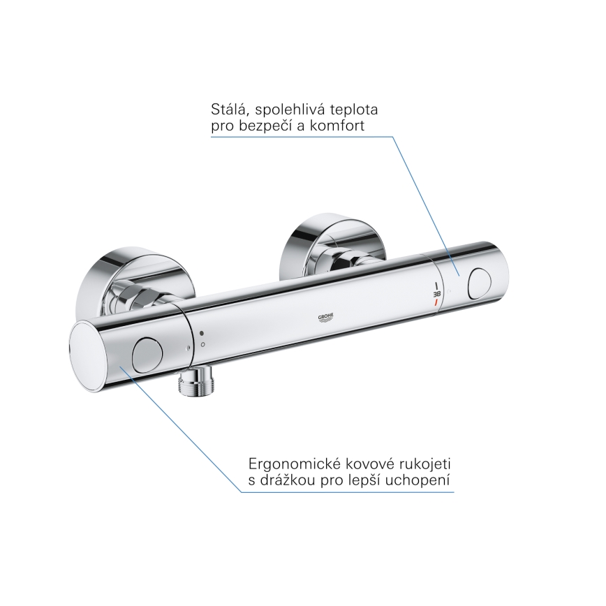 GROHE 34765000-Termostaatne dušisegisti GROHTHERM COSMOPOLITAN DN 15 kroom
