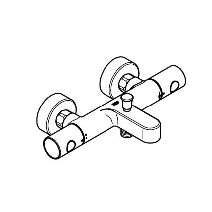 GROHE 34774000 - termostaatne vannisegisti PRECISION GET DN 15, läikiv kroom