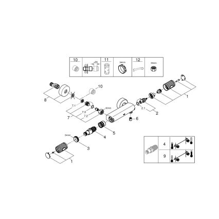 GROHE 34790000 - Termostaatne dušisegisti PRECISION FEEL DN 15 kroom