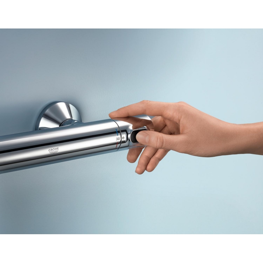 GROHE 34805001 - Dušikomplekt termostaatsegistiga PRECISION FLOW DN 15, läikiv kroom