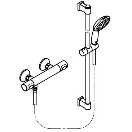 GROHE 34805001 - Termostaatiline dušisegisti PRECISION FLOW DN 15 kroom