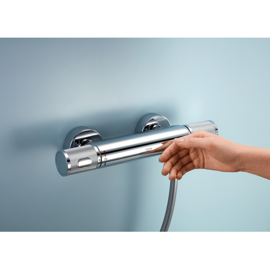 GROHE 34853001 – termostaatiline dušisegisti PRECISION FEEL + dušikomplekt 90 cm, kroom