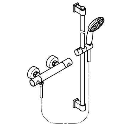 GROHE 34857000 - Dušikomplekt termostaatsegistiga PRECISION GET 12” läikiv kroom