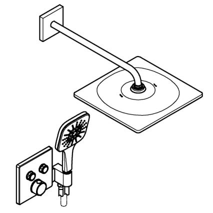GROHE 34876000 - Dušisüsteem PRECISION SMARTCONTROL 310 × 310 mm kroom