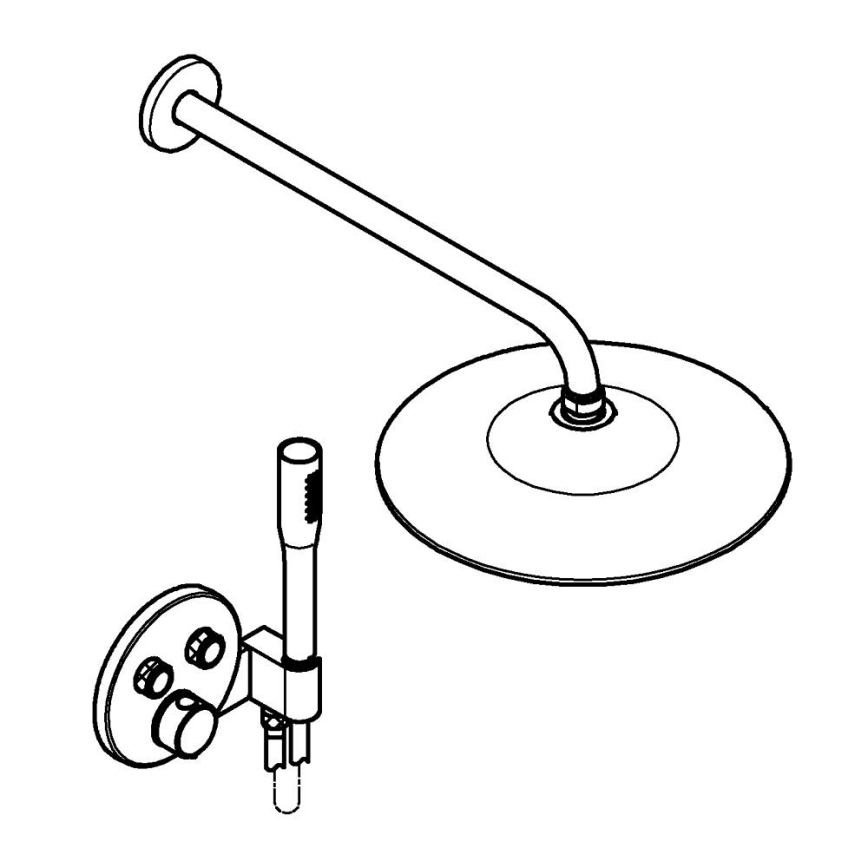 GROHE 34878000 - Dušisüsteem PRECISION SMARTCONTROL 260 mm läikiv kroom