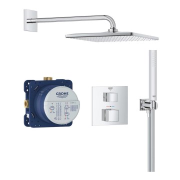 GROHE 34879000 - Seina sisse paigaldatav dušisüsteem PRECISION CUBE 310 × 310 mm kroom