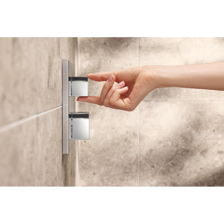 GROHE 34879000 - Seina sisse paigaldatav dušisüsteem PRECISION CUBE 310 × 310 mm kroom