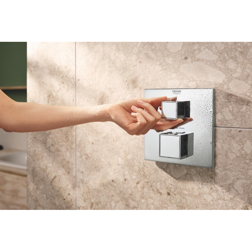 GROHE 34879000 - Seina sisse paigaldatav dušisüsteem PRECISION CUBE 310 × 310 mm kroom