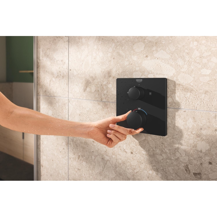 GROHE 348822430 - Dušikomplekt PRECISION 250 × 250 mm must