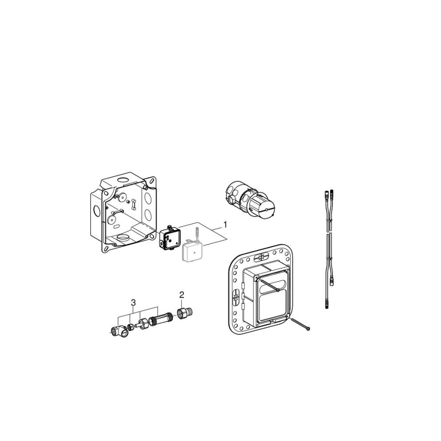 GROHE 36264001 - Peidetav sisseehituskomplekt ESSENSE E, läikiv kroom