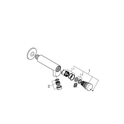 GROHE 36266000 - Enesesulguriga seinaventiiil EUROECO COSMOPOLITAN T DN 15 kroomitud